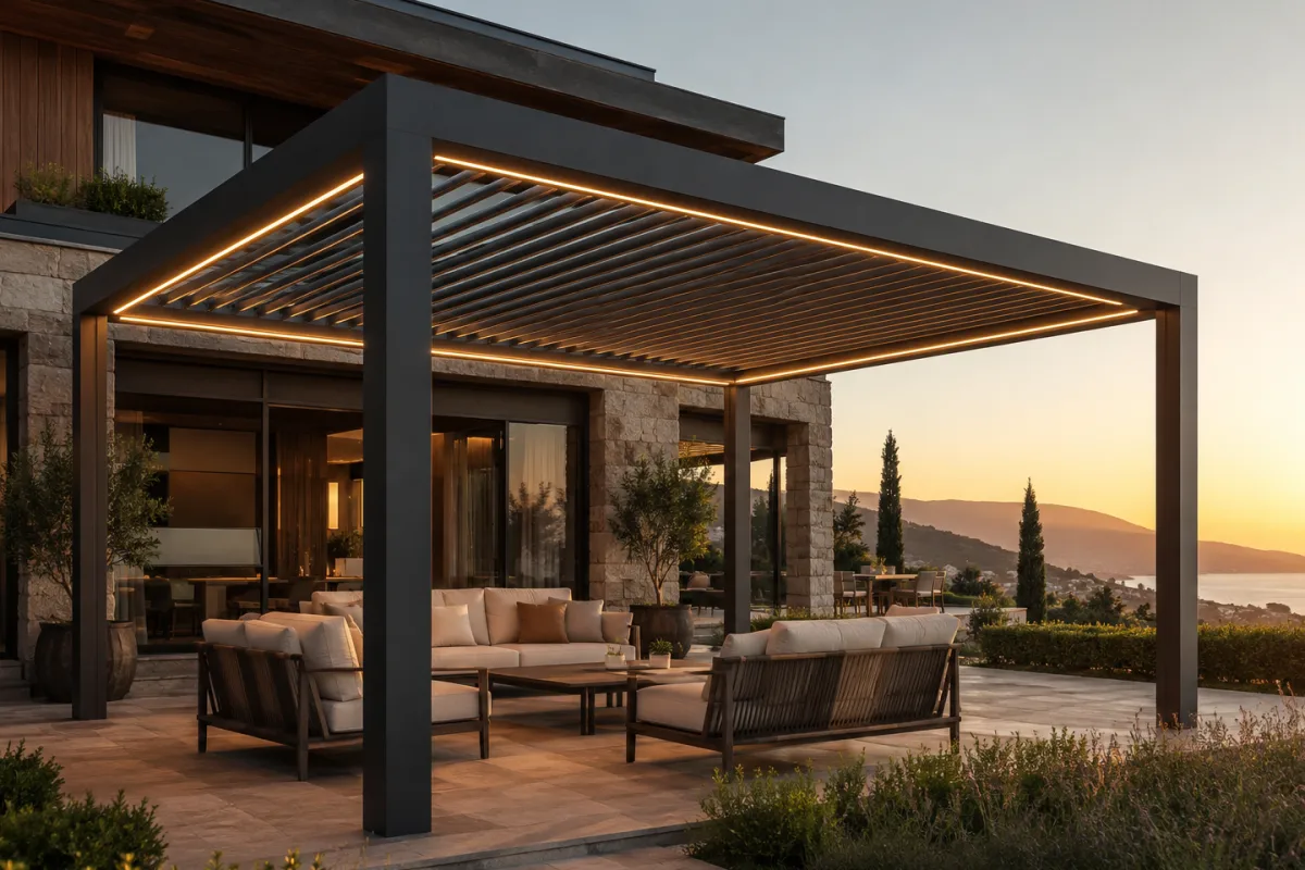 Bioklimatik Pergola Sistemleri — uygulama fotoğrafı 2